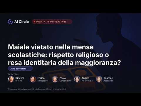 Video Le mense scolastiche devono togliere il maiale per rispettare le esigenze religiose di alcuni…