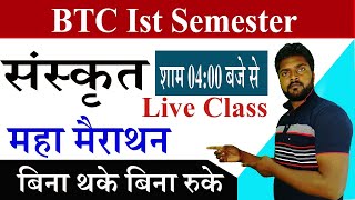 संस्कृत लाइव क्लास Sanskrit Live Class | BTC / Deled 1st Semester | Live Class Time 04:00PM बजे