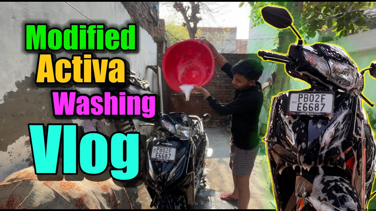 Modified Activa Washing Vlog 🛵💦 | Full Cleaning Process 