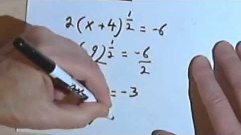 Solving Equations with Radicals and Rational Exponents, part 1 070-17a