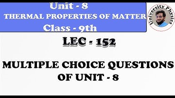 Multiple choice questions of unit 8 class 9 physics