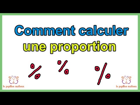 Vidéo: Comment Calculer La Proportion En Utilisant La Formule