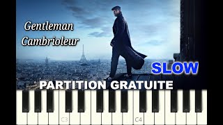 SLOW piano tutorial "GENTLEMAN CAMBRIOLEUR" Jacques Dutronc, avec partition gratuite (pdf)