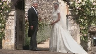 Pippa Middleton arrives at church for her wedding