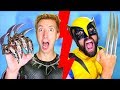 Wolverine vs Black Panther Epic Weapon Battle Challenge