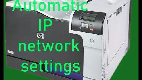 Hp Color Laser Jet CP5225 Printer Automatic IP network settings