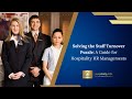 Solving the Staff Turnover Puzzle: A Guide for Hospitality HR Managers✍🏼#hospitality #hotelindustry