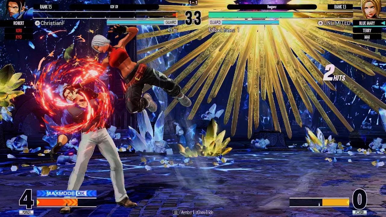 KOF XV_ Best 2 out of 3 fights with Mai, Blue Mary & Terry vs. Kyo, Iori & Robert