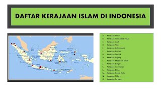 Kerajaan kerajaan Islam di Indonesia