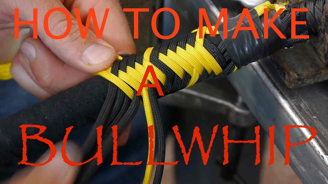 HOW TO MAKE A 8 FOOT PARACORD BULLWHIP - YouTube