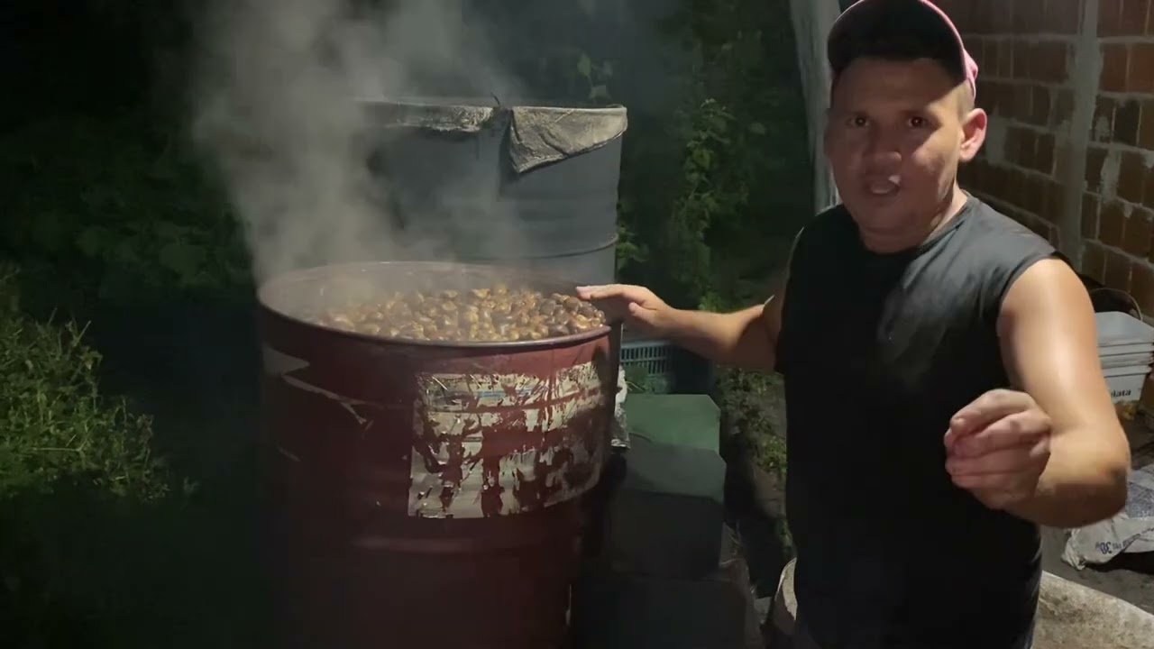 A parte dois do cozimento da castanha do caju processo final ￼￼