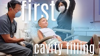 my son's FIRST cavity filling