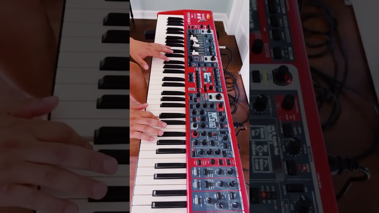 Trouble (Intro cover - Nord - with and without pad) #music #piano #nord #coldplay #realsound #musica