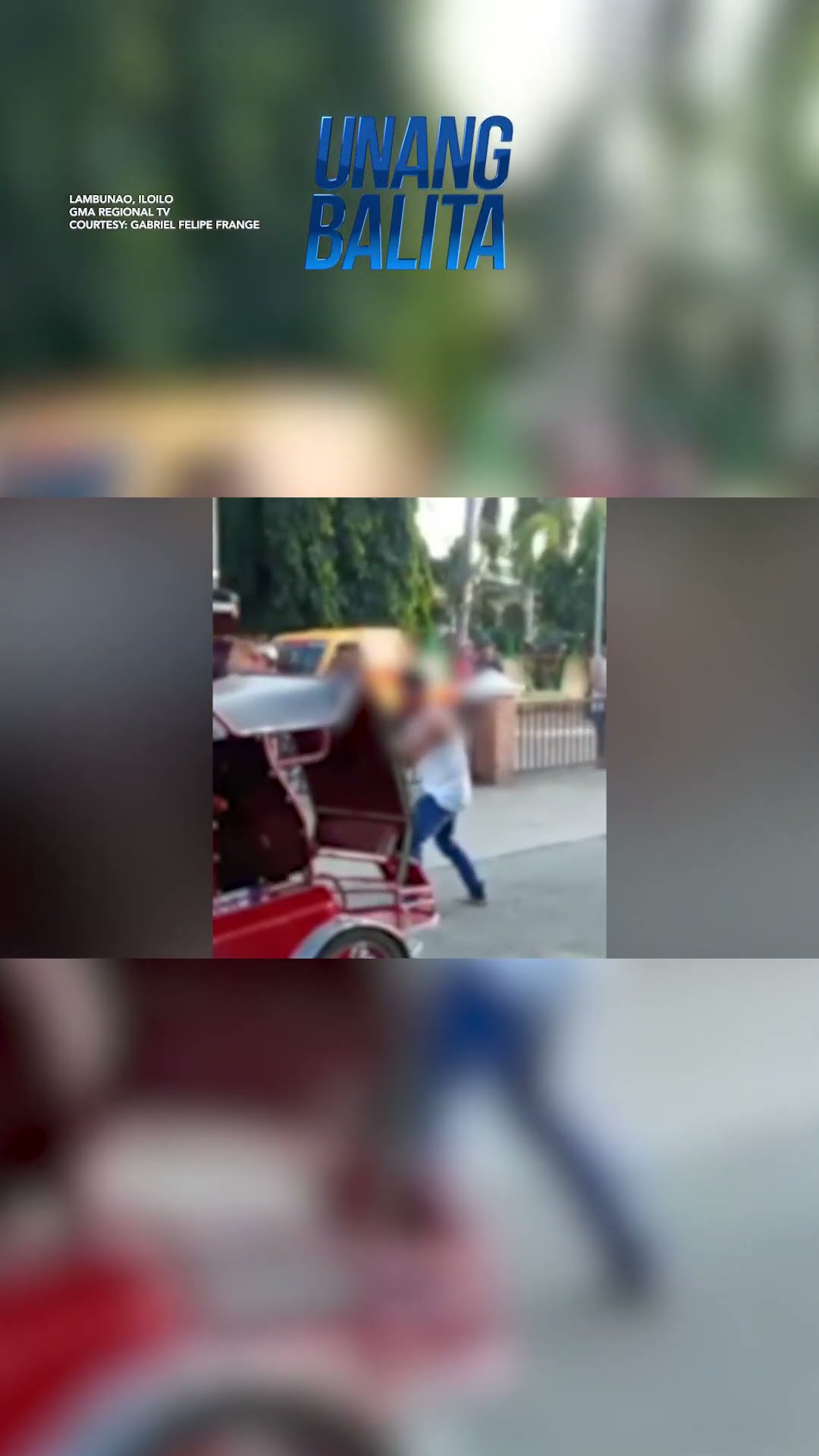 Motorcycle rider at tricycle driver, nagsuntukan sa kalsada #shorts | Unang Balita