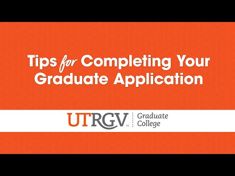 Tips for Completing your Graduate Application