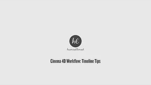 Cinema 4D Workflow: Timeline Tips