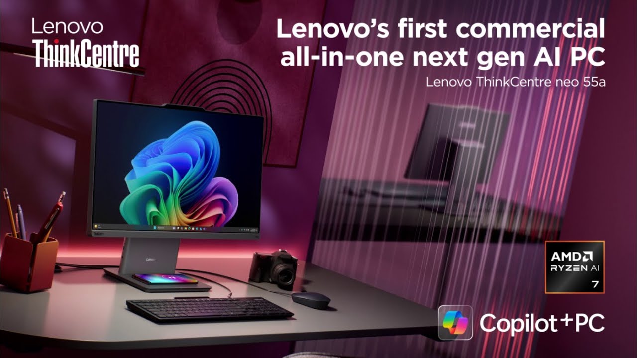 Windowsデスクトップ Lenovo ThinkCentre Neo 55a Gen 6 AHP ThinkCentre Neo 55a Gen 6 (24 inch AMD) | AI-Ready AIO for