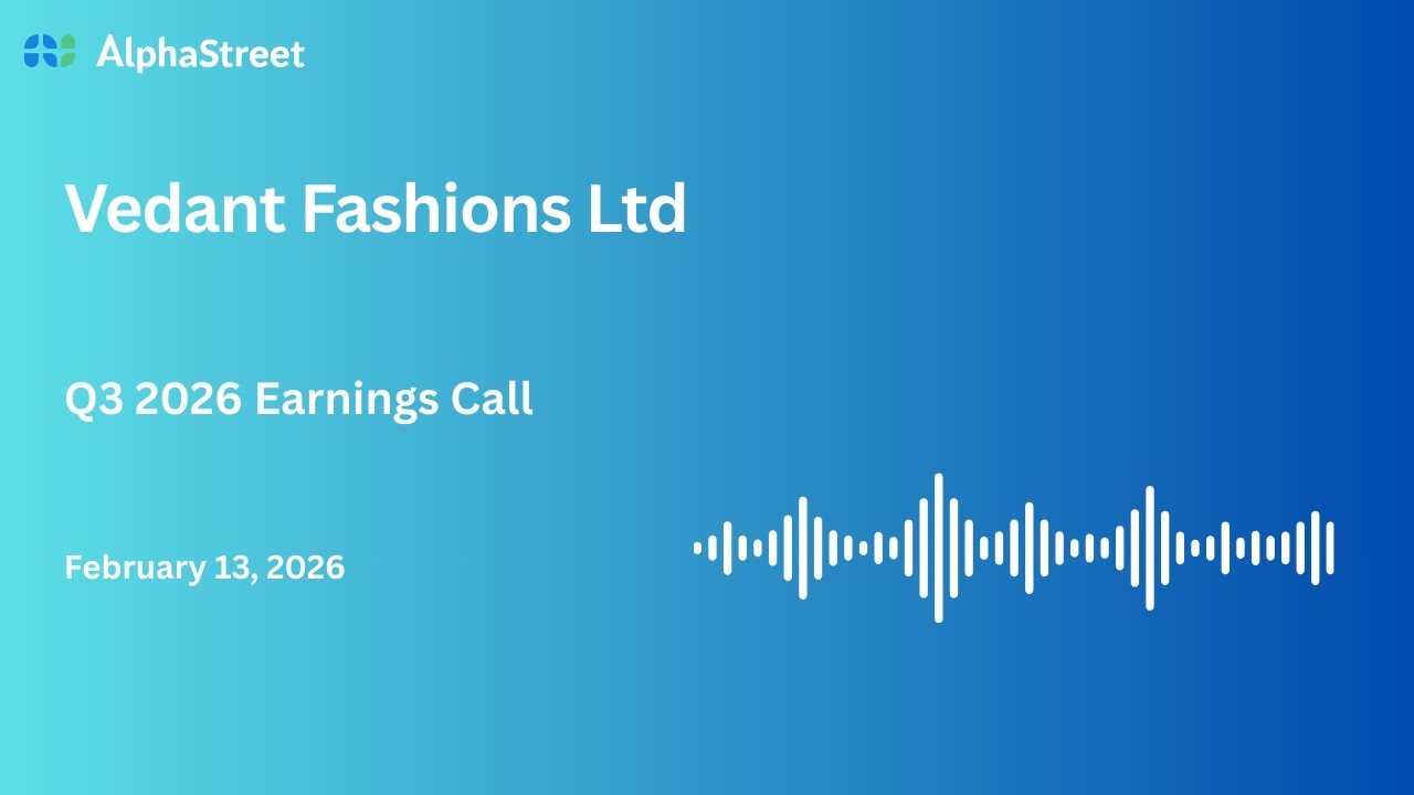 Vedant Fashions Ltd Q3 FY2025-26 Earnings Conference Call