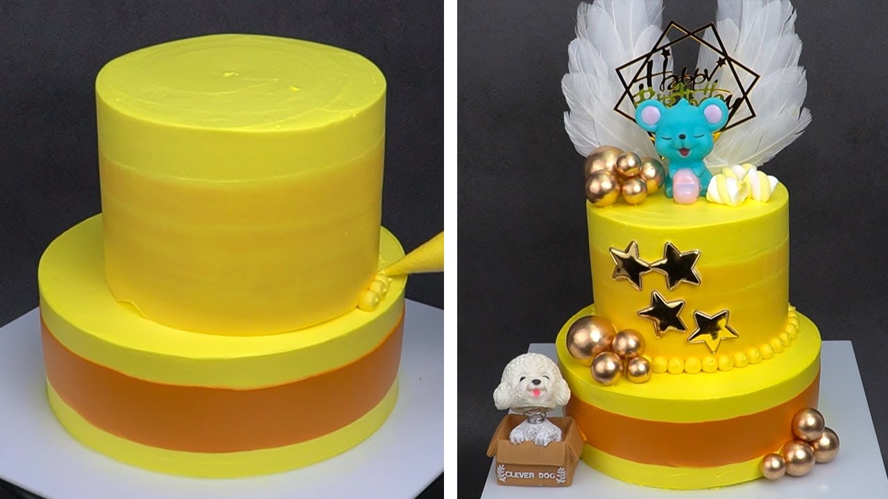 Yellow Color Cake Design | Yellow Color Birthday Cake Design | TOP ...