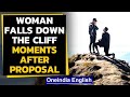 Proposal gone wrong: Woman falls down a 650-feet cliff after saying yes; miraculously survived