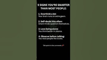 5 SIGNS you