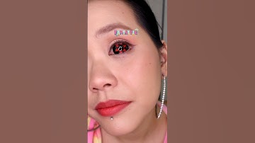 đeo thử lens full tròng 22mm-UCHIHA SASUKE sclera lenses review | Mỹ Linh Makeup .