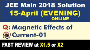 JEE Main 2018 Physics Solutions | Magnetic Effects of Current-01