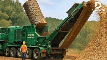 Extreme Dangerous Wood Chipper & Shredder Demolitions Crushing Everything! | Discover Tech #Part 5