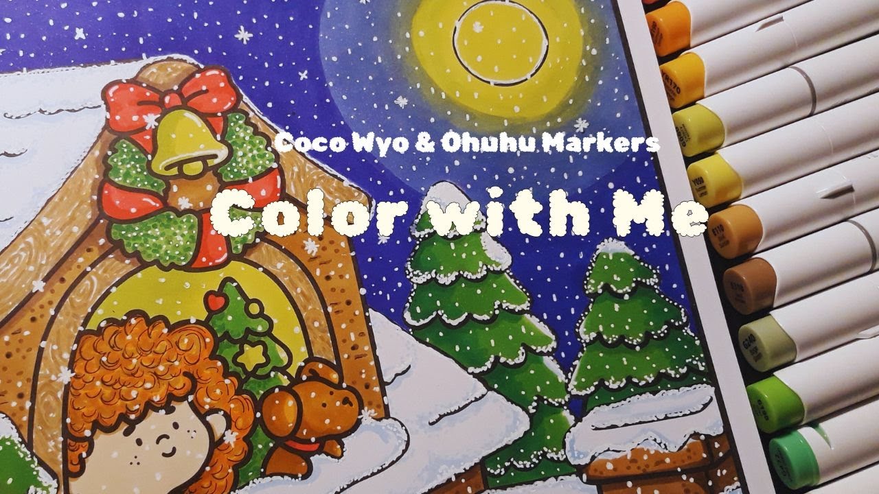 Magical Winter Wonderland❄️✨Ohuhu Markers & Cozy Christmas Coco Wyo