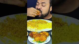 SPICY MUTTON CURRY, MUTTON LEG PIECE, BRINJAL FRY, FRIED EGG, GRAVY MUKBANG EATING BIG BITES shorts