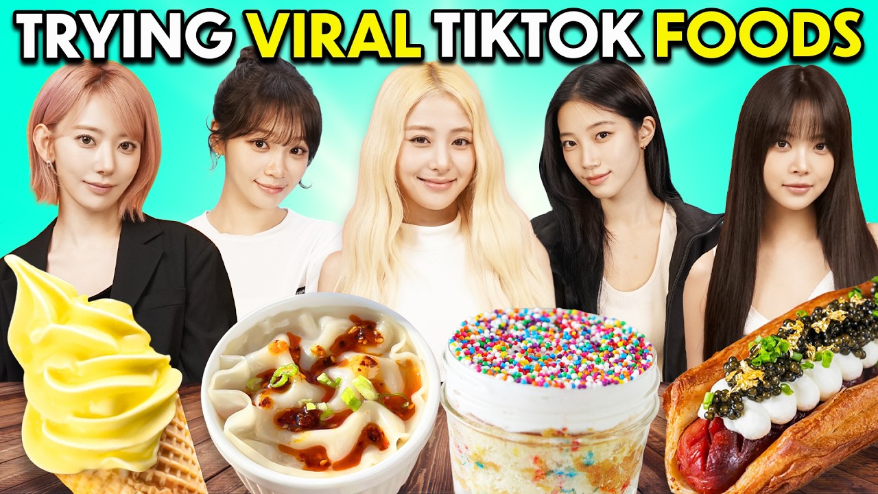 LE SSERAFIM Tries Viral TikTok Foods!