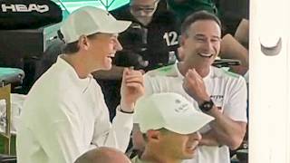 Sinner & Volandri Joke Around After Win Vs Tiafoe Miami 2026