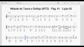 Playback para Lição 05, Página 41 do Método de Teoria e Solfejo - 2ª Edição (MTS)