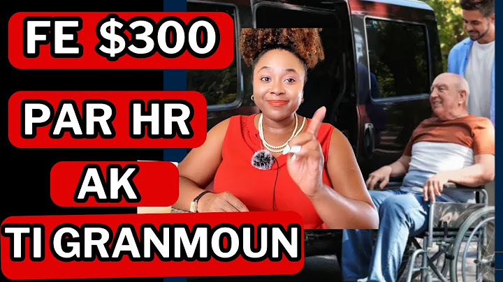 Utilize machine ou pou fe $300-$350 par heur transporte ti granmoun.