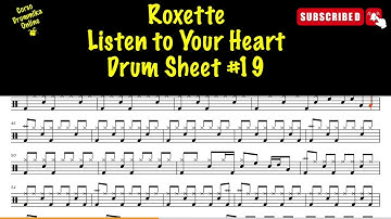 ROXETTE Listen To Your Heart  DRUM TRANSCRIPTION DRUM SHEET SPARTITO BATTERIA #19
