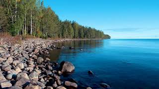 4K Relaxing Nature Sounds rocky lake  Enjoy The Silence