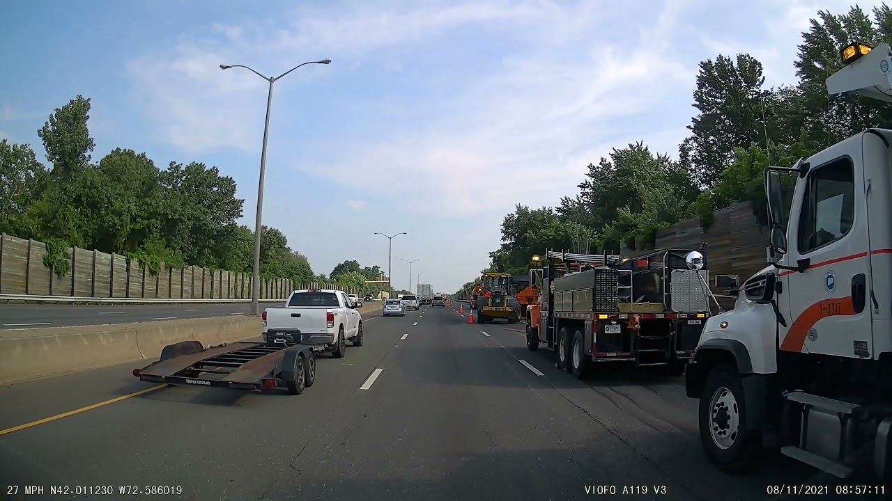 Dash Cam Accident on I91 North in Enfield, CT on August 11, 2021