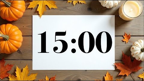 15 Minute Timer with Fall Pumpkins & Leaves | Peaceful Acoustic Music | Classroom & Focus Countdown