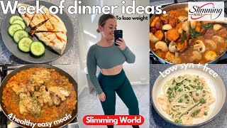 WEEK OF SLIMMING WORLD DINNER IDEAS | 4 Easy + healthy, low syn recipes to LOSE WEIGHT