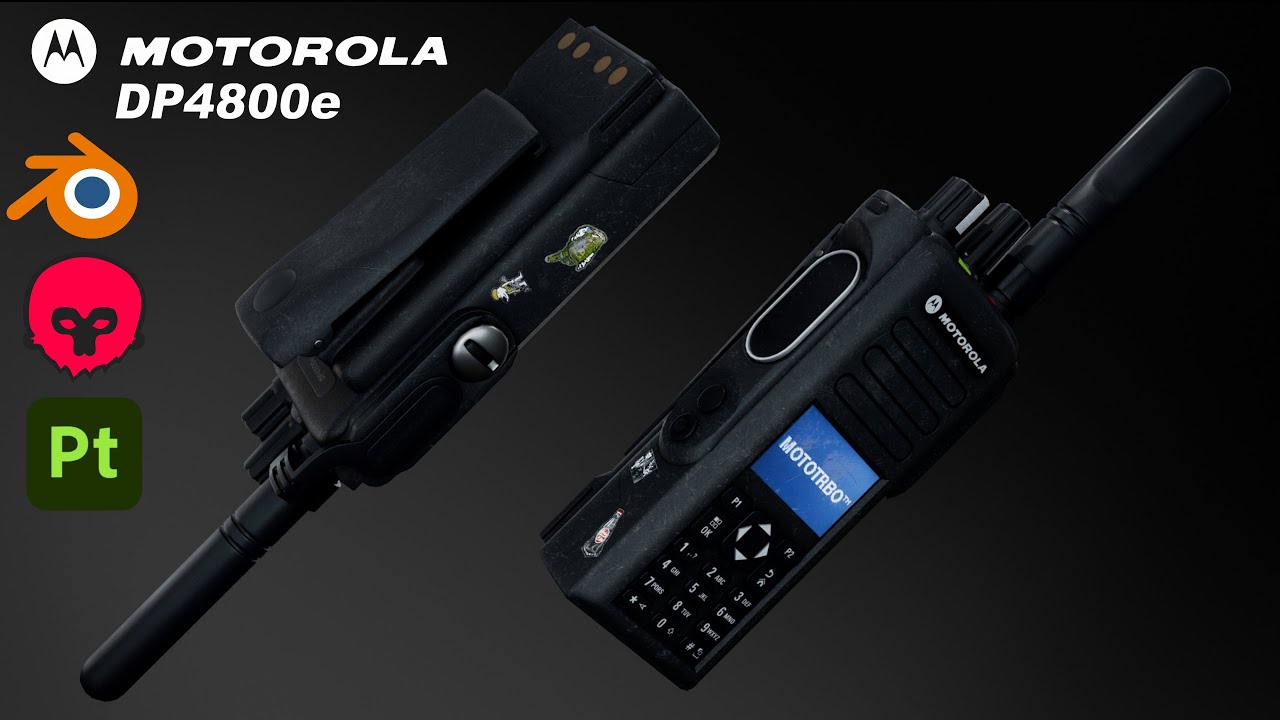 Motorola DP4800e 3D Model