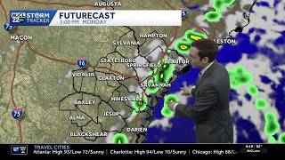 Rain chances in the forecast for Southeast Georgia & the Lowcountry on Monday