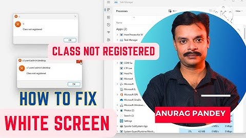 How to fix explorer.exe "class not registered error" in windows 11 | Black/White screen Fix (No SFC)