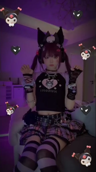 do you love kuromi 🖤💜..Kuromi cute cosplay by seeuxiaorou..so kawaii aesthetic