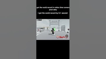 got the glitched world record in roblox time runners pixel obby #timerunnersroblox