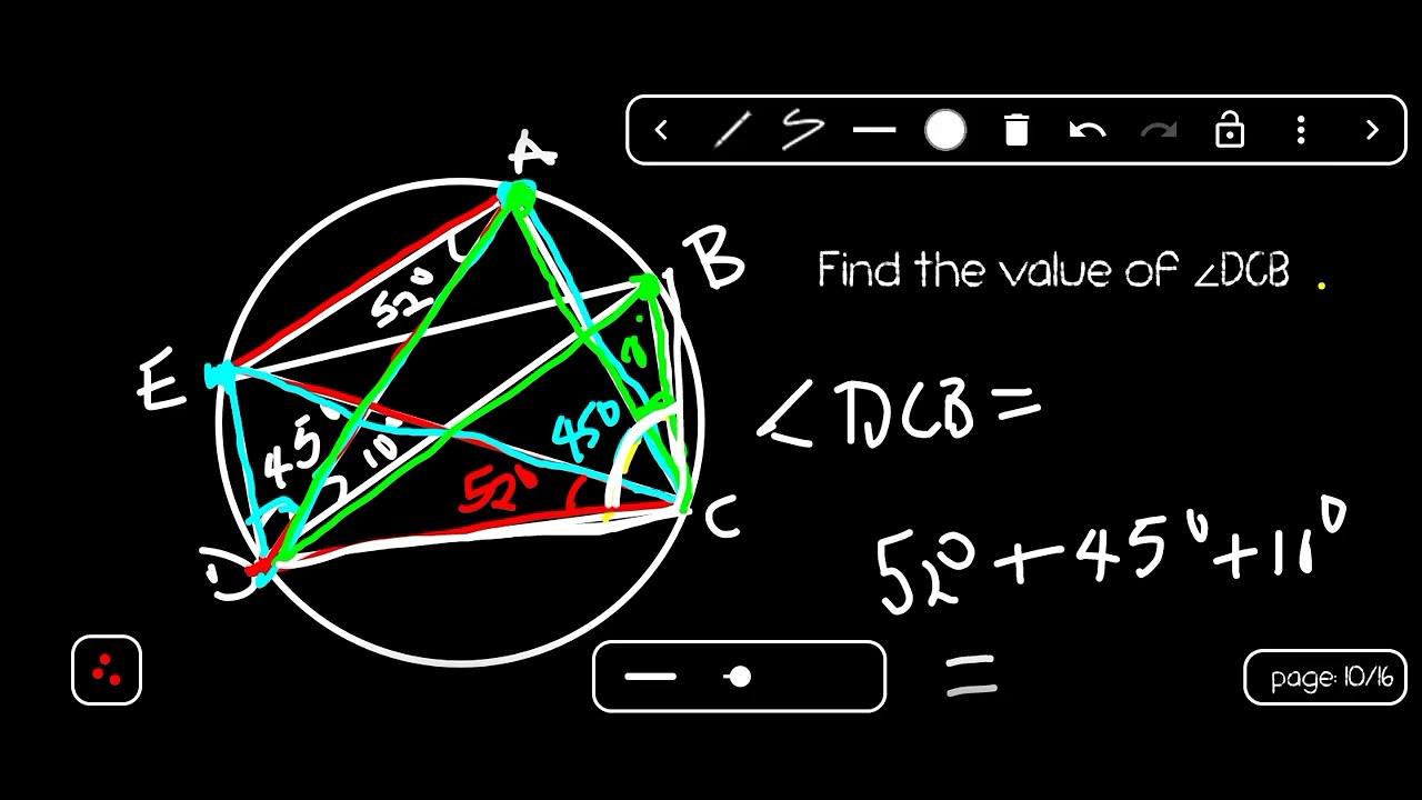 circle geometry problem 5 - YouTube