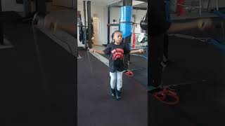 Future boxing 🥊 champion displays jump rope skills