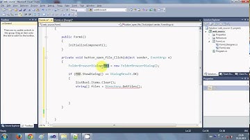 C# Tutorial 93  How to list Files and Folders in the selected directory in a listbox
