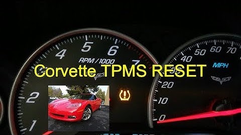 C6 Corvette TPMS Reset 2005-2009
