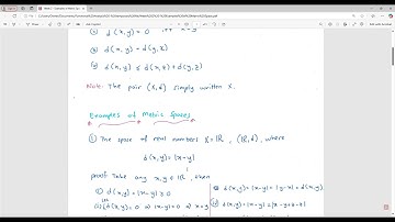 Functional Analysis: Week 2 - Examples of Metric Space - Part 1