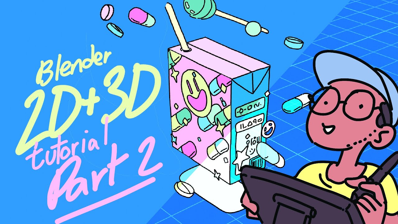 Blender 2D/3D for beginners, drawing and animating with greasepencil ( blender 2.8) - Part 1/2 YouTube